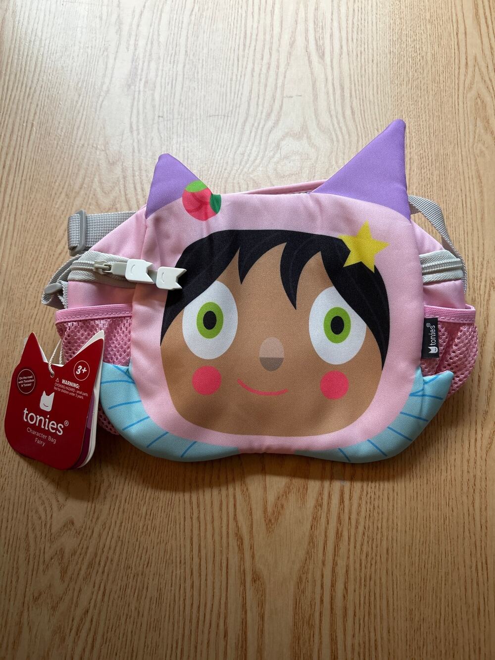 New Tonies Fairy Insulated Lunch Bag Pink Zippered Top w/Strap size 7.5"x10"x5"